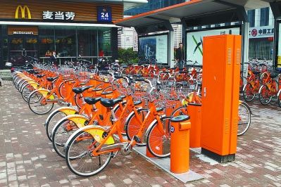 南京公共自行车 进驻新街口