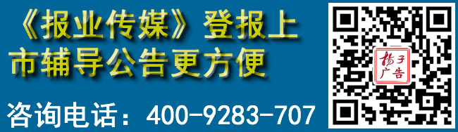 《报业传媒》登报上市辅导公告更方便