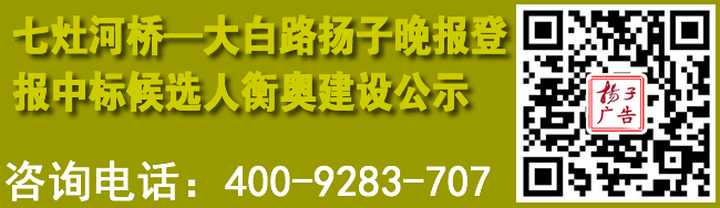 七灶河桥—大白路扬子晚报登报中标候选人衡奥建设公示