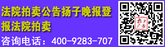 法院拍卖公告扬子晚报登报法院拍卖