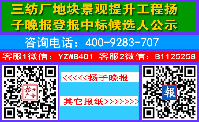 丰华街道办事处环湖路桥梁维修工程扬子晚报登报招标公告